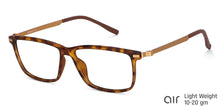 Load image into Gallery viewer, Brown Rectangle Full Rim Extra Wide Unisex Eyeglasses by Lenskart Air-145722