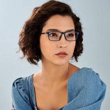 Load image into Gallery viewer, Blue Rectangle Full Rim Extra Narrow Unisex Eyeglasses by Lenskart Air-145725