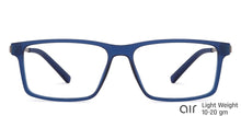 Load image into Gallery viewer, Blue Rectangle Full Rim Extra Narrow Unisex Eyeglasses by Lenskart Air-145725