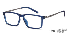 Load image into Gallery viewer, Blue Rectangle Full Rim Extra Narrow Unisex Eyeglasses by Lenskart Air-145725