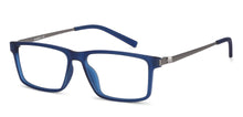 Load image into Gallery viewer, Blue Rectangle Full Rim Extra Narrow Unisex Eyeglasses by Lenskart Air-145725