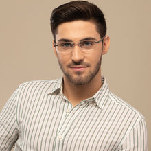 Load image into Gallery viewer, Grey Rectangle Rimless Unisex Eyeglasses by Lenskart Air Computer Glasses-147773