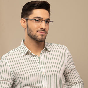 Grey Rectangle Rimless Unisex Eyeglasses by Lenskart Air Computer Glasses-147773
