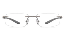 Load image into Gallery viewer, Grey Rectangle Rimless Unisex Eyeglasses by Lenskart Air Computer Glasses-147773
