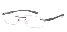 Load image into Gallery viewer, Grey Rectangle Rimless Unisex Eyeglasses by Lenskart Air LA-145726