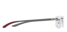Load image into Gallery viewer, Grey Rectangle Rimless Unisex Eyeglasses by Lenskart Air LA-145726