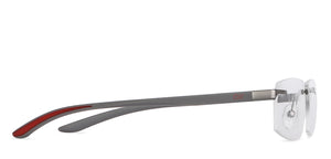 Grey Rectangle Rimless Unisex Eyeglasses by Lenskart Air LA-145726