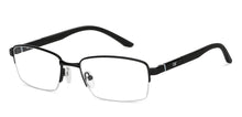 Load image into Gallery viewer, Black Rectangle Half Rim Wide Unisex Eyeglasses by Lenskart Air-146854