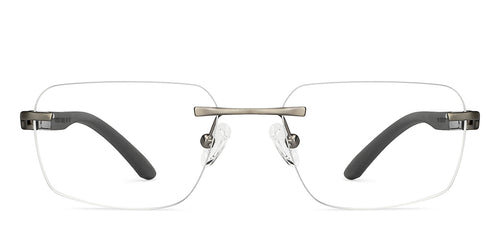 Grey Rectangle Rimless Unisex Eyeglasses by Lenskart Air-146856