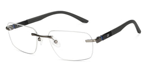 Grey Rectangle Rimless Unisex Eyeglasses by Lenskart Air-146856