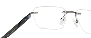 Grey Rectangle Rimless Unisex Eyeglasses by Lenskart Air-146856