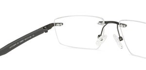Grey Rectangle Rimless Narrow Unisex Eyeglasses by Lenskart Air-146857