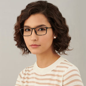 Black Rectangle Full Rim Unisex Eyeglasses by Lenskart Air-145727