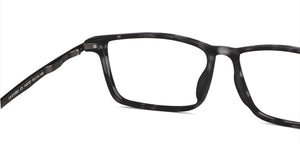 Black Rectangle Full Rim Unisex Eyeglasses by Lenskart Air-145727