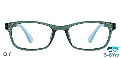 Green Rectangle Full Rim  Kid Eyeglasses by Vincent Chase Kids-137383