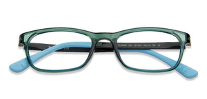 Green Rectangle Full Rim  Kid Eyeglasses by Vincent Chase Kids-137383