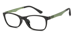 Black Rectangle Full Rim  Kid Eyeglasses by Vincent Chase Kids-137385