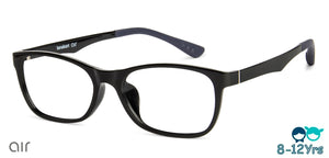 Black Rectangle Full Rim  Kid Eyeglasses by Vincent Chase Kids-137386