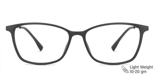 Black Rectangle Full Rim Unisex Eyeglasses by Lenskart Air-137965