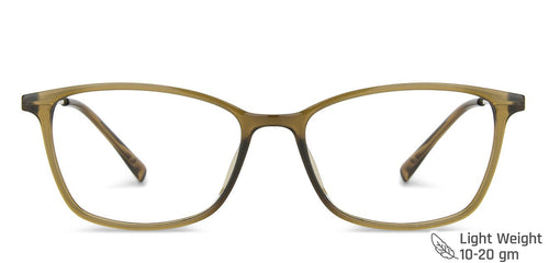 Green Rectangle Full Rim Narrow Unisex Eyeglasses by Lenskart Air-137966