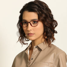 Load image into Gallery viewer, Red Rectangle Full Rim Unisex Eyeglasses by Lenskart Air LA-137967