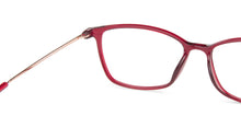 Load image into Gallery viewer, Red Rectangle Full Rim Unisex Eyeglasses by Lenskart Air LA-137967