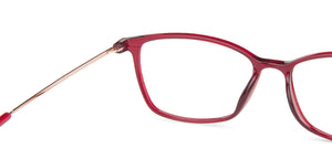 Red Rectangle Full Rim Unisex Eyeglasses by Lenskart Air Computer Glasses-147899