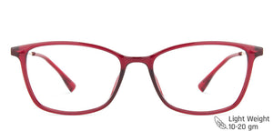Red Rectangle Full Rim Unisex Eyeglasses by Lenskart Air LA-137967