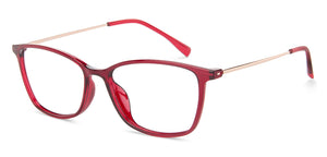 Red Rectangle Full Rim Unisex Eyeglasses by Lenskart Air LA-137967