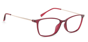 Red Rectangle Full Rim Unisex Eyeglasses by Lenskart Air LA-137967