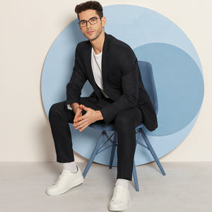Grey Rectangle Full Rim Unisex Eyeglasses by Lenskart Air LA-137968