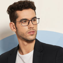 Load image into Gallery viewer, Grey Rectangle Full Rim Unisex Eyeglasses by Lenskart Air LA-137968