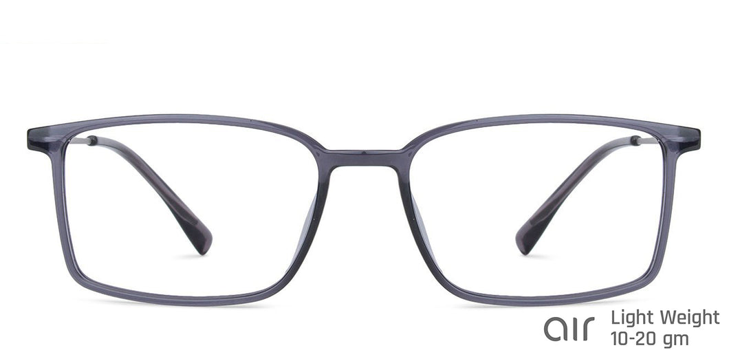 Grey Rectangle Full Rim Unisex Eyeglasses by Lenskart Air LA-137968