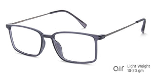 Grey Rectangle Full Rim Unisex Eyeglasses by Lenskart Air LA-137968