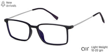Load image into Gallery viewer, Blue Rectangle Full Rim Unisex Eyeglasses by Lenskart Air LA-137969