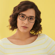 Load image into Gallery viewer, Black Rectangle Full Rim Medium Unisex Eyeglasses by Lenskart Air-138032