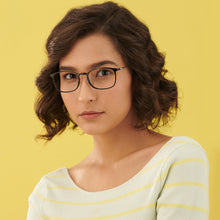 Load image into Gallery viewer, Black Rectangle Full Rim Medium Unisex Eyeglasses by Lenskart Air-138032