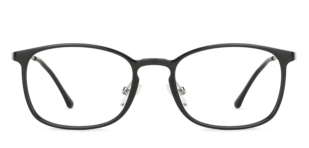 Black Rectangle Full Rim Medium Unisex Eyeglasses by Lenskart Air-138032
