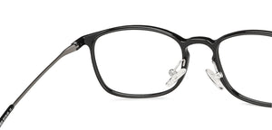 Black Rectangle Full Rim Medium Unisex Eyeglasses by Lenskart Air-138032