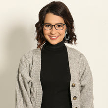 Load image into Gallery viewer, Grey Rectangle Full Rim Unisex Eyeglasses by Lenskart Air LA-138033