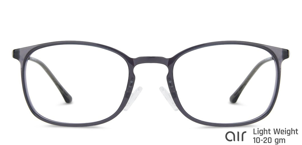 Grey Rectangle Full Rim Unisex Eyeglasses by Lenskart Air LA-138033