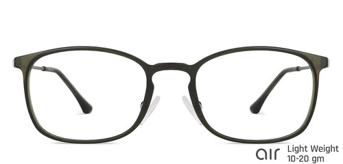Green Rectangle Full Rim Medium Unisex Eyeglasses by Lenskart Air-138034