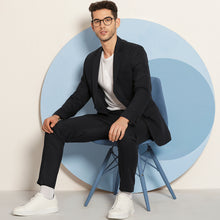 Load image into Gallery viewer, Black Round Full Rim Unisex Eyeglasses by Lenskart Air LA-138035