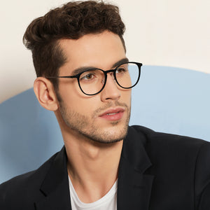 Black Round Full Rim Unisex Eyeglasses by Lenskart Air LA-138035