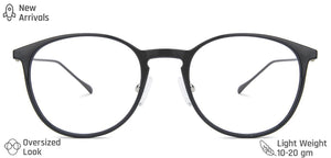 Black Round Full Rim Unisex Eyeglasses by Lenskart Air LA-138035
