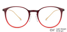 Load image into Gallery viewer, Red Round Full Rim Extra Wide Unisex Eyeglasses by Lenskart Air-138036