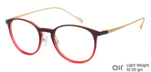 Load image into Gallery viewer, Red Round Full Rim Extra Wide Unisex Eyeglasses by Lenskart Air-138036