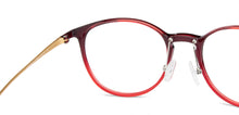 Load image into Gallery viewer, Red Round Full Rim Extra Wide Unisex Eyeglasses by Lenskart Air-138036