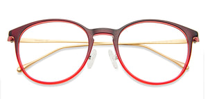 Red Round Full Rim Unisex Eyeglasses by Lenskart Air Computer Glasses-146749