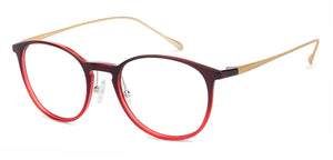 Red Round Full Rim Extra Wide Unisex Eyeglasses by Lenskart Air-138036